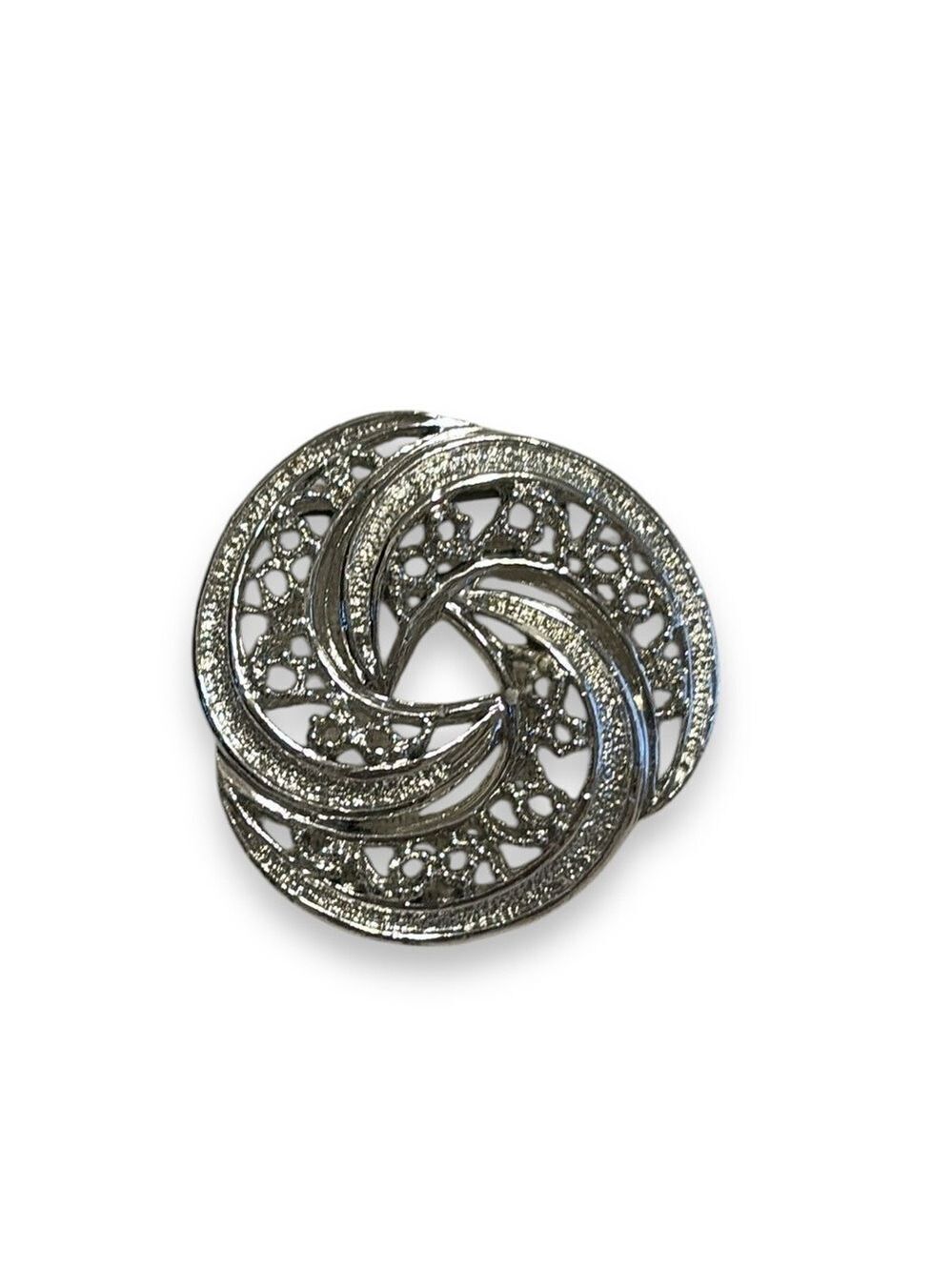 Vintage Gerry’s Brooch Swirl Silver Tone Metal